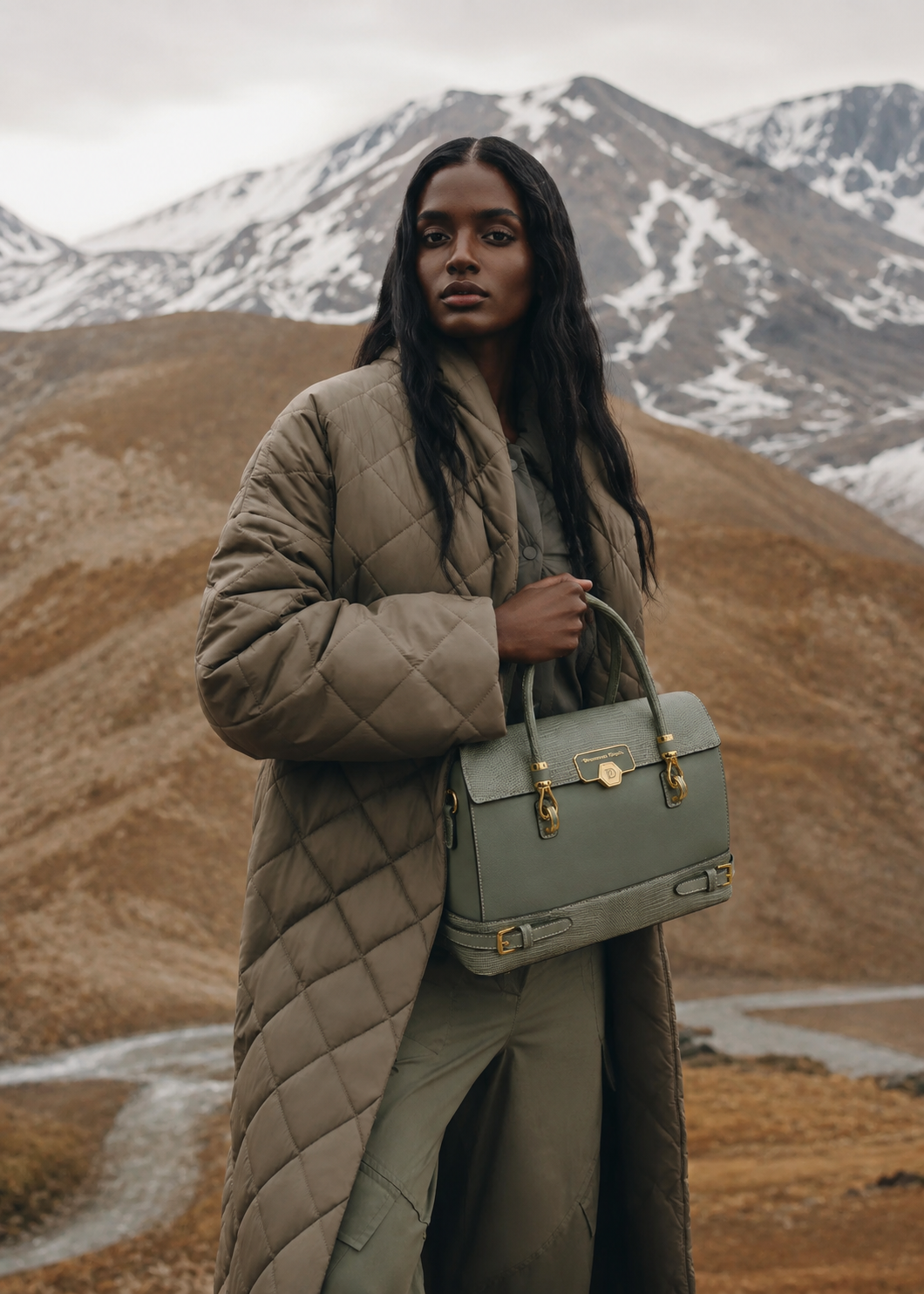 Sac à main Manuella — palette végétale en cuir véritable — Deveaux Paris