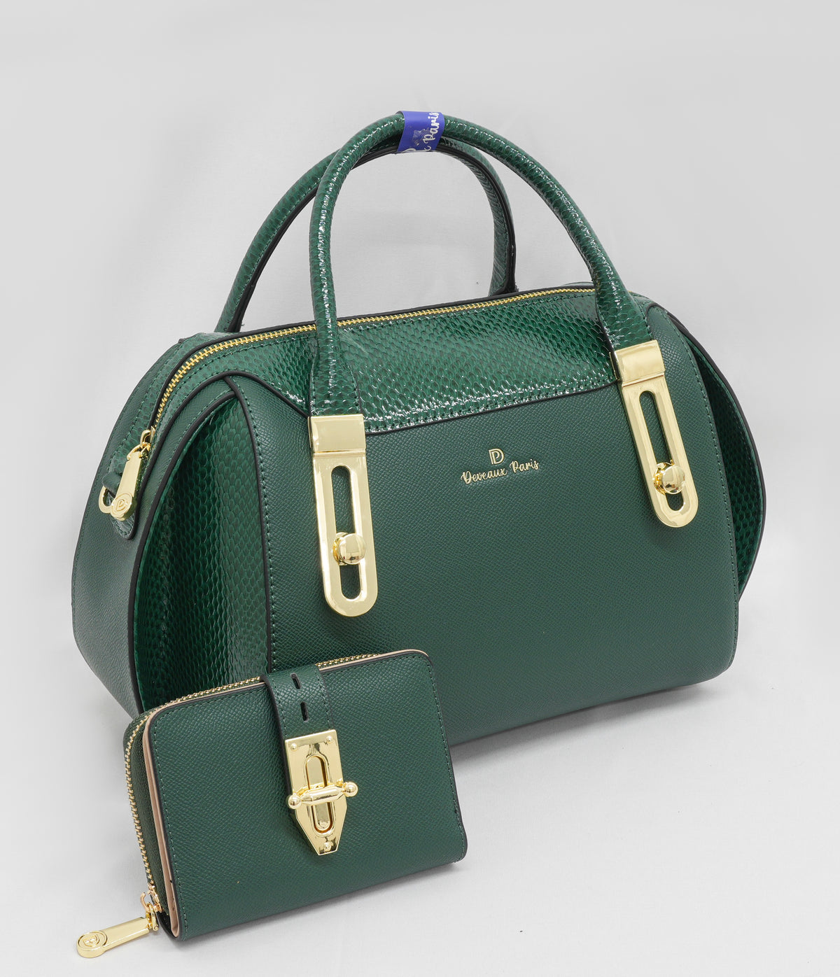 Sac à main 2 en 1 Anissa en similicuir et son portefeuille assorti, vue 11 — Deveaux Paris