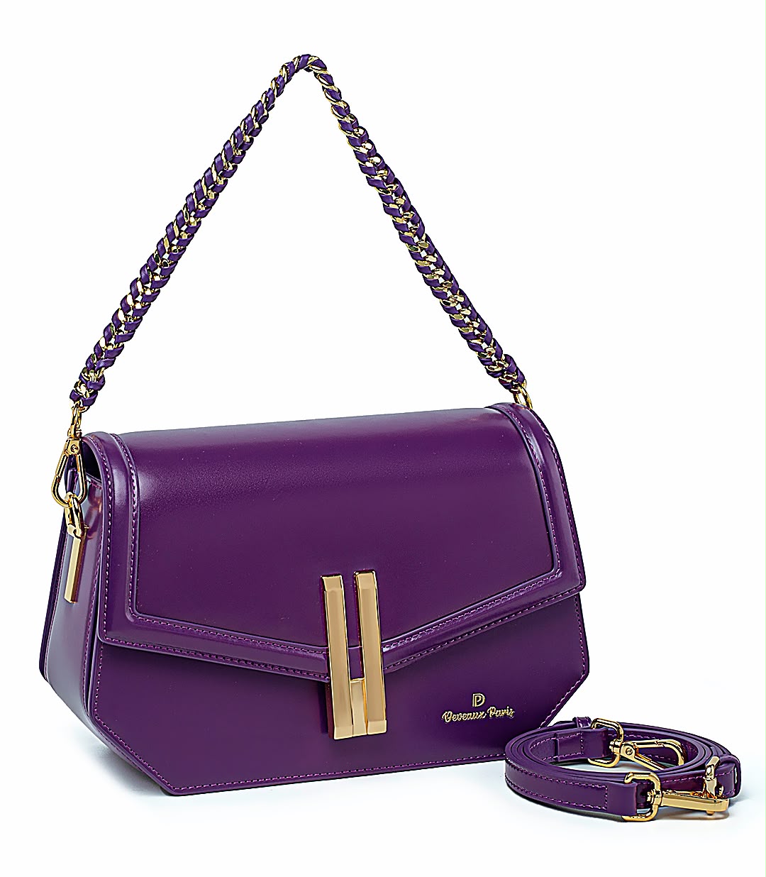 Sac bandoulière Anou en cuir de vachette, vue 2 — Deveaux Paris