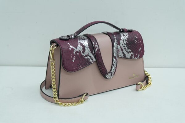 Sac à main Nabila en similicuir, coloris beige — Deveaux Paris